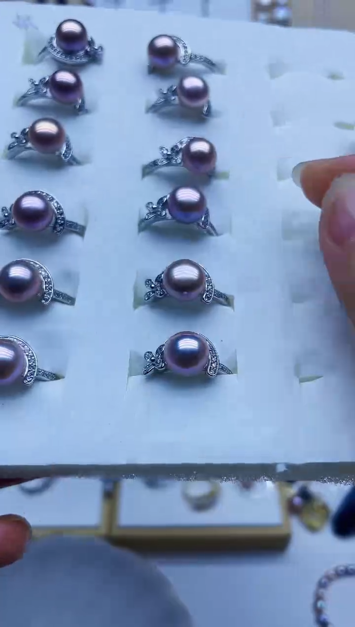 未镶嵌戒指淡水珍珠戒指多样性发其一