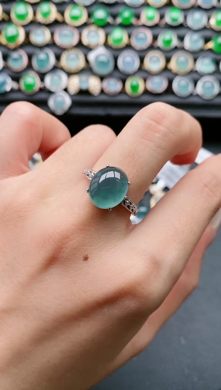 【闪购商品】翡翠戒指银S925镶嵌11111