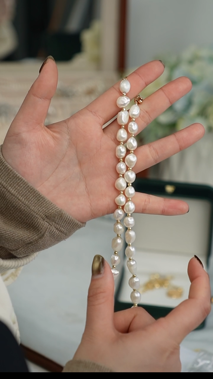 【闪购商品】淡水珍珠项链合金项链