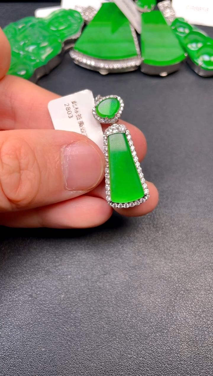 银S925镶嵌挂件翡翠DZ 