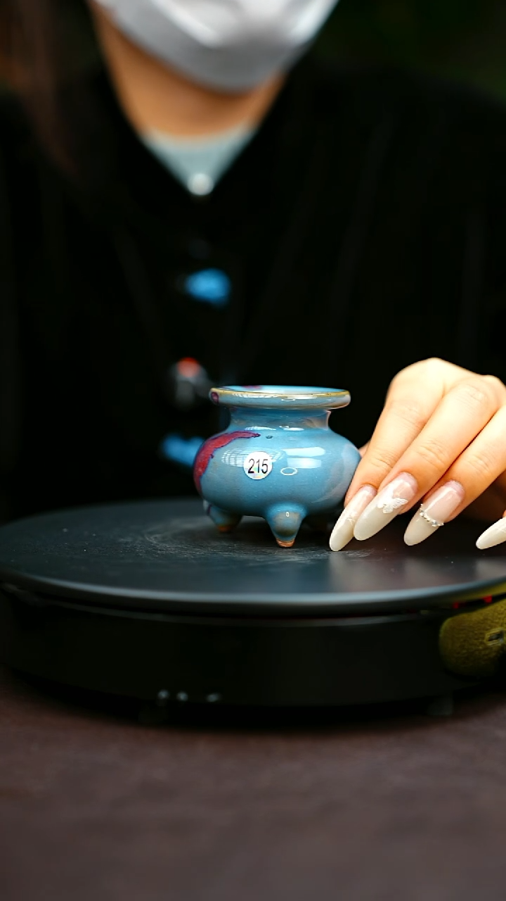 215#原矿钧瓷炉钧釉香炉