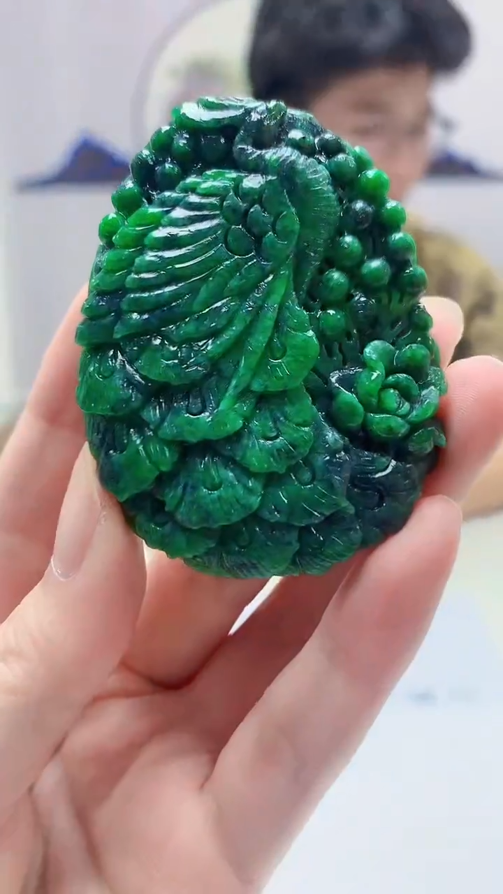 【闪购商品】定制翡翠未镶嵌4688zm-毛货挂件29凤凰