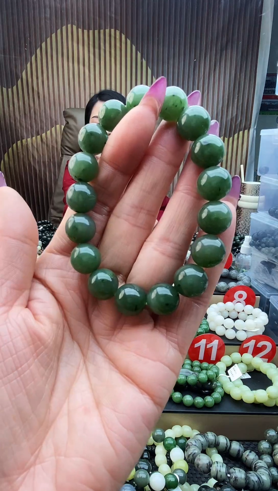 未镶嵌手串和田玉碧玉12