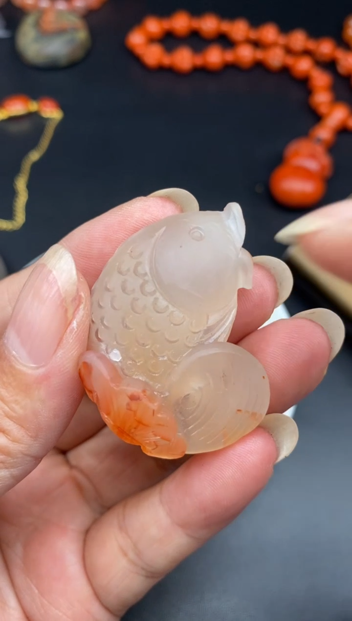 颈饰未镶嵌南红玛瑙贞城散珠批发DIY编制