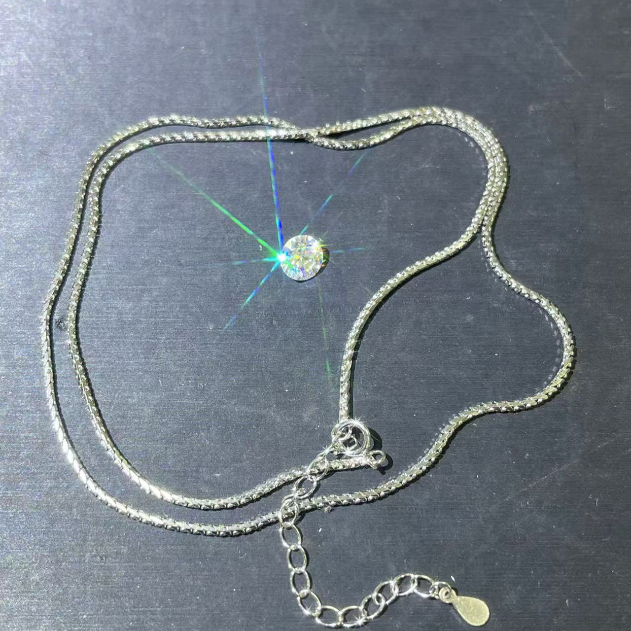  s707白色蛇骨项链多样性发货