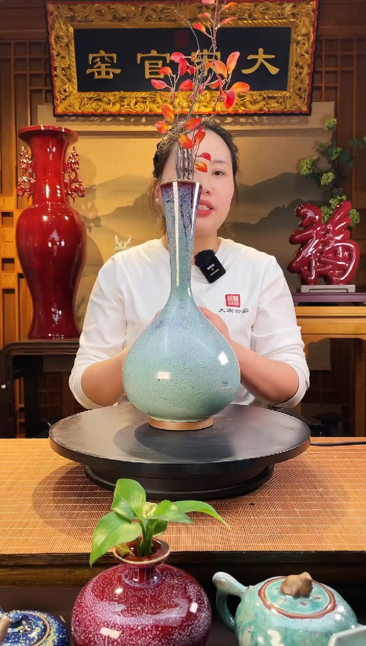 摆件大宋官窑【鹅颈瓶】灵秀雅致