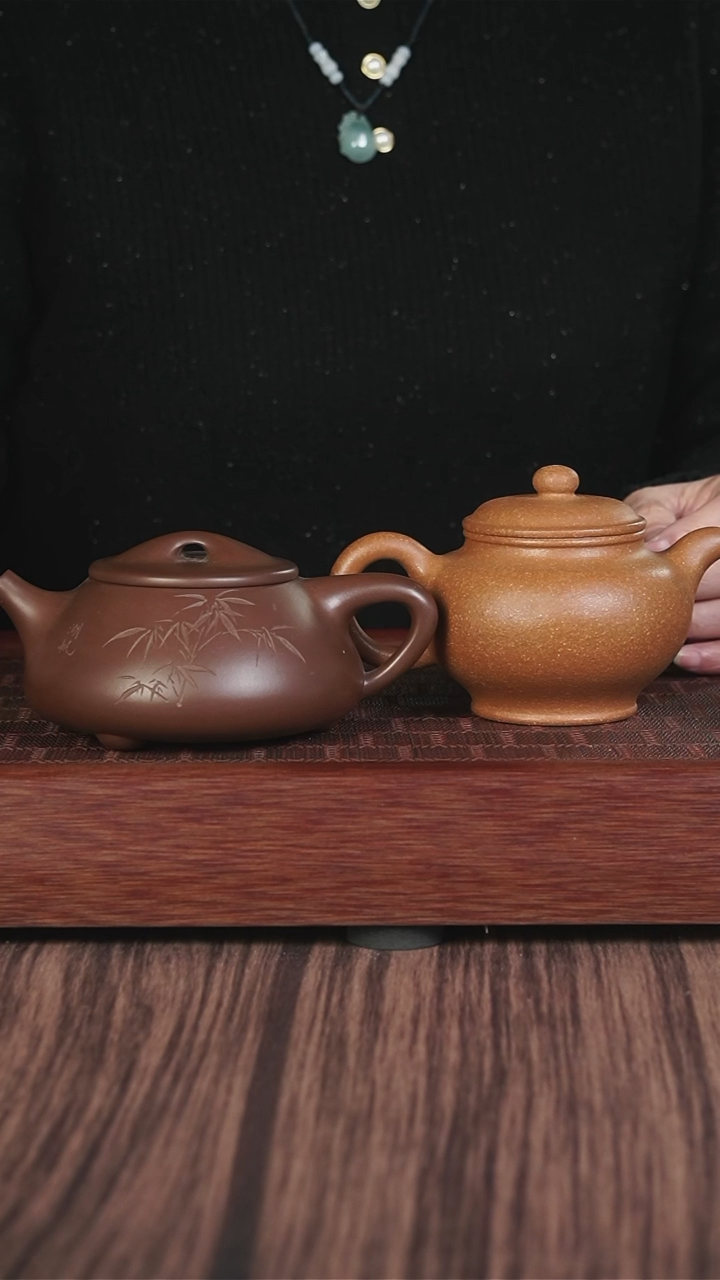 【闪购商品】紫砂茶壶一比一 复刻 景舟石瓢+黄降坡掇只