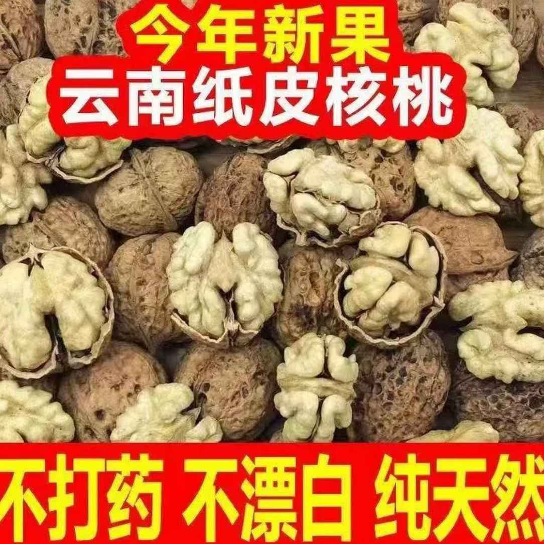 云南高山老树核桃当季新货薄皮干核桃熟核桃