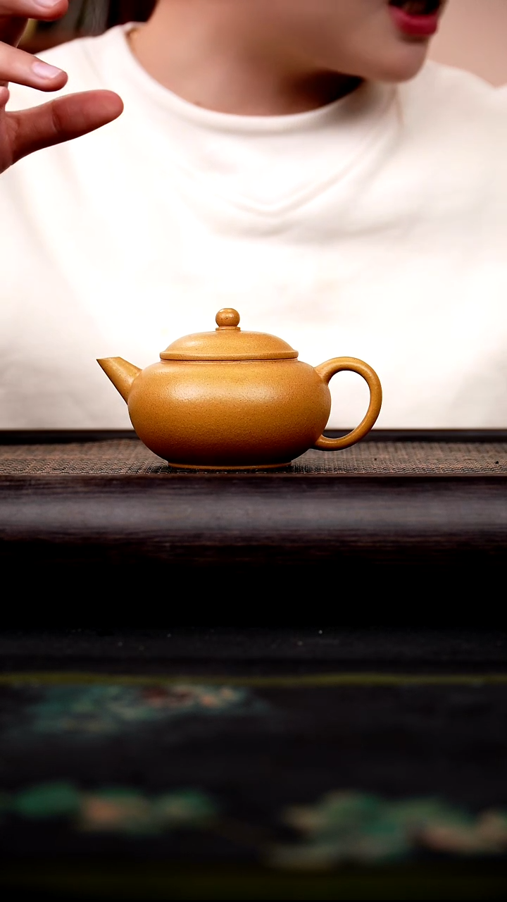 茶壶紫砂梨皮黄水平 