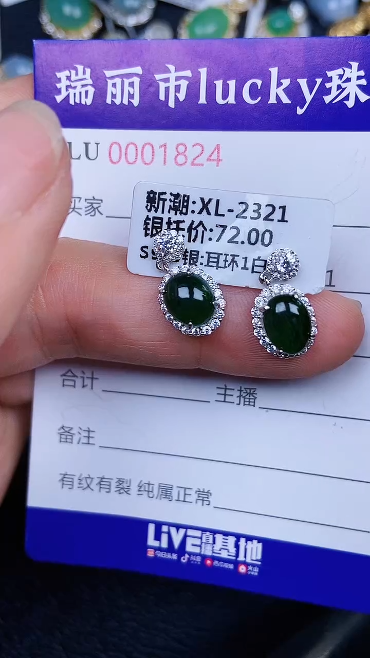 颈饰银S925镶嵌翡翠1824