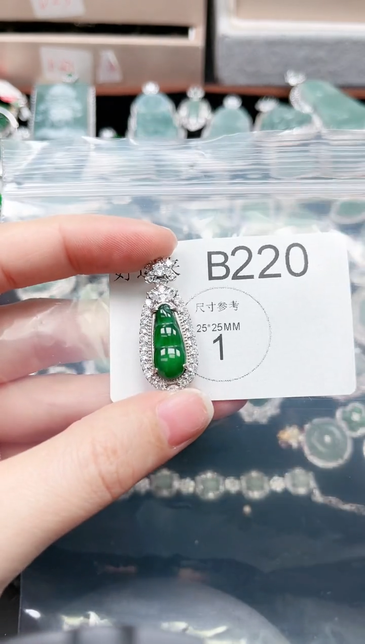 【闪购商品】翡翠颈饰未镶嵌220赠皮绳