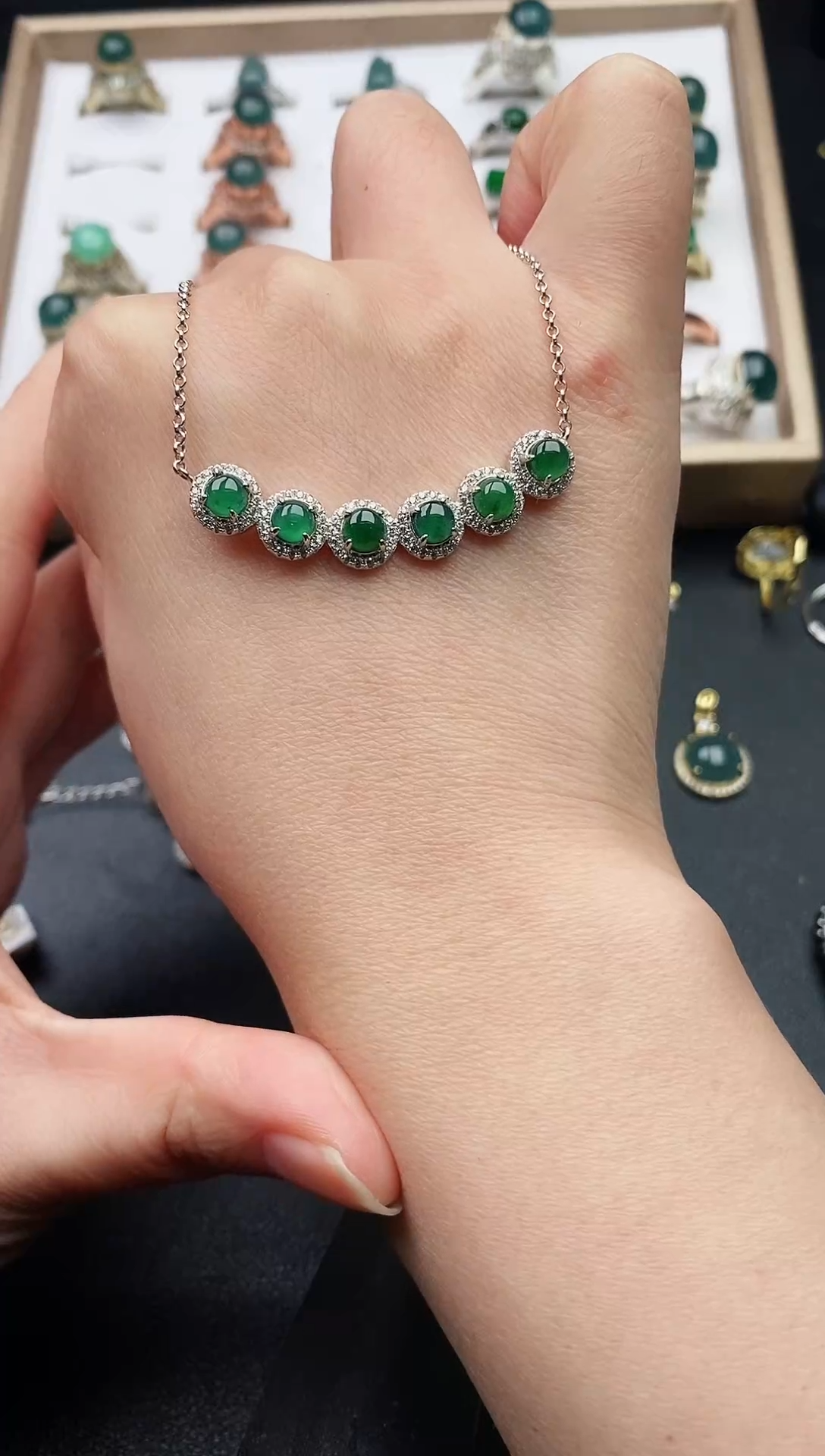 银S925镶嵌戒指翡翠1111111