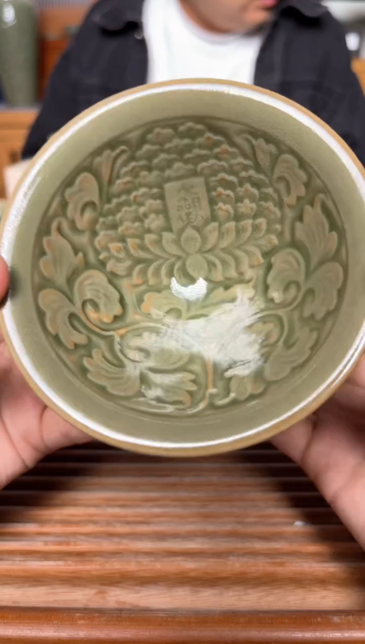 其他耀州窑橄榄绿大观斗笠盏