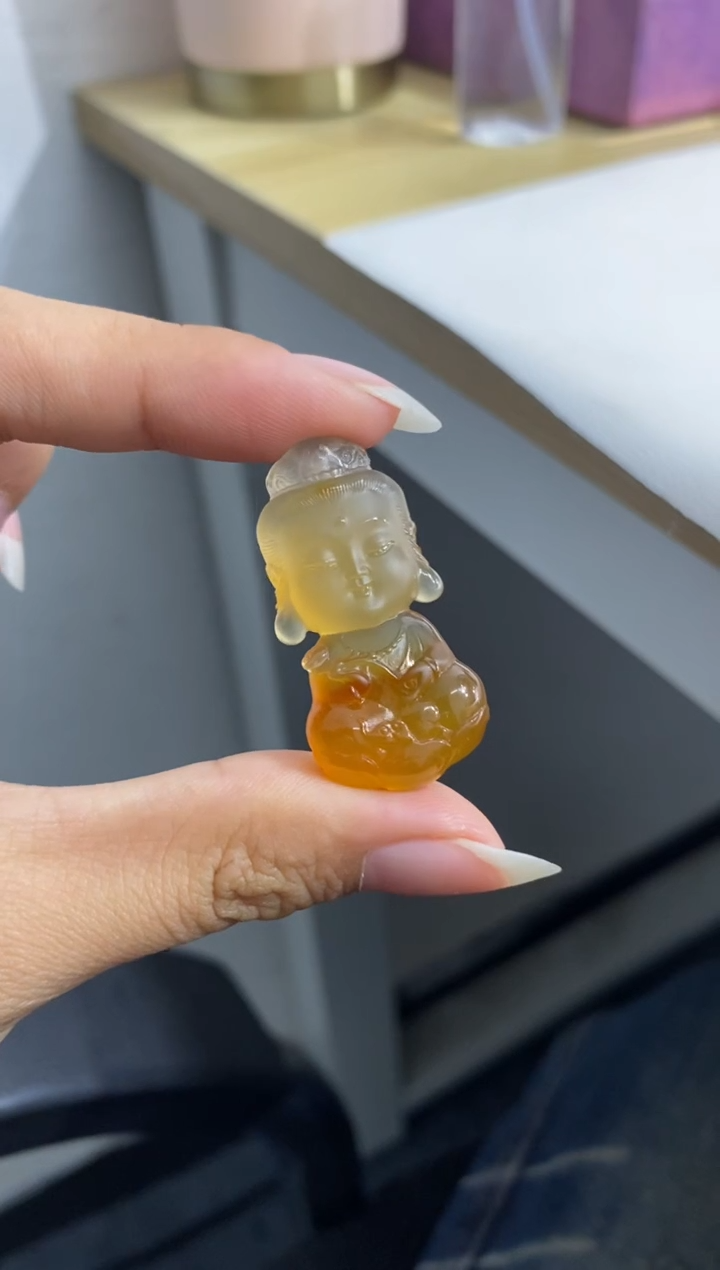 【闪购商品】玛瑙/玉髓颈饰未镶嵌普贤宝宝佛