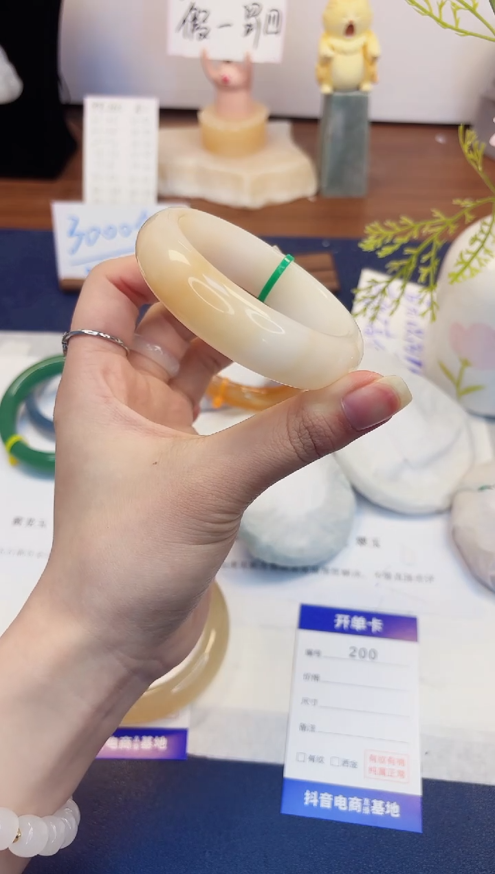 【闪购商品】石英质玉手镯未镶嵌200-财气镯-圈口55