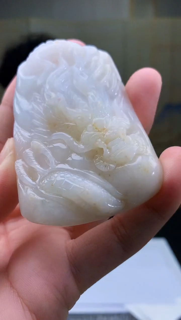 【闪购商品】定制翡翠未镶嵌4688bb-毛货挂件94