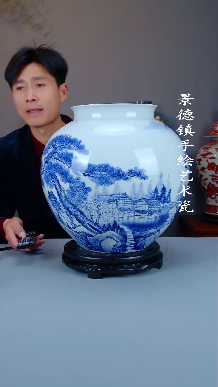 摆件陶瓷景德镇手工手绘陶瓷摆件41