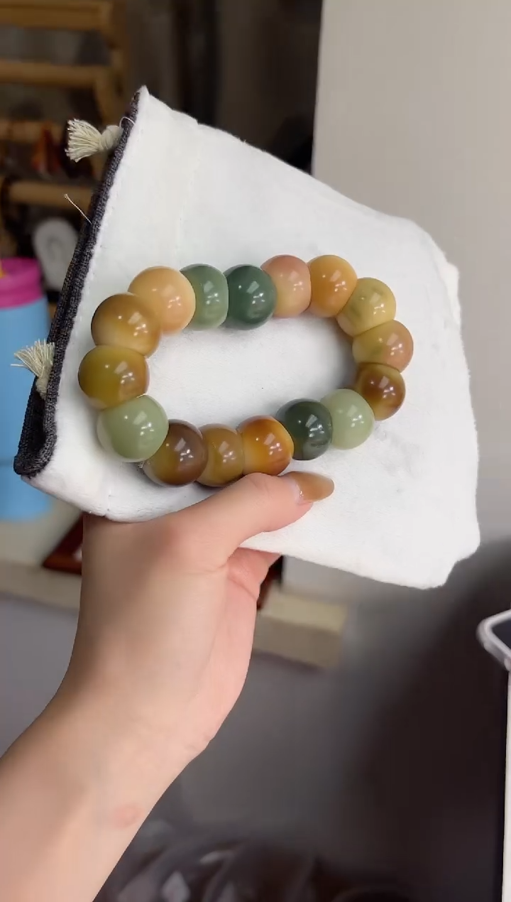 手串菩提根/象牙果沐j75紫美人玉化蒜瓣大肠20mm手串