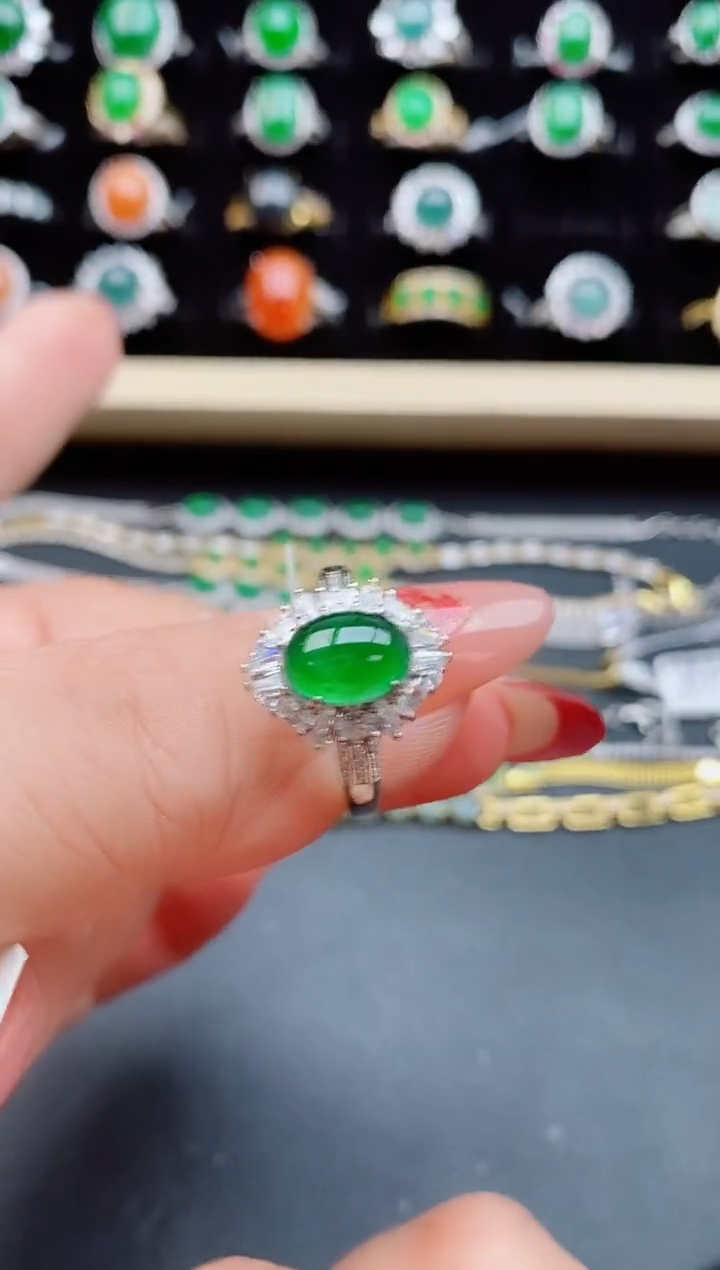 【闪购商品】翡翠戒指银S925镶嵌1321321