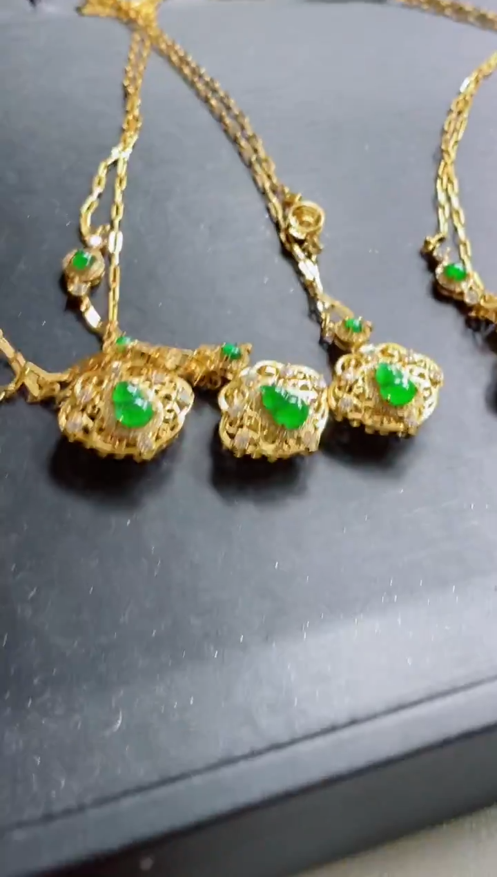 颈饰银S925镶嵌翡翠Y6吊坠（多样性发其一）