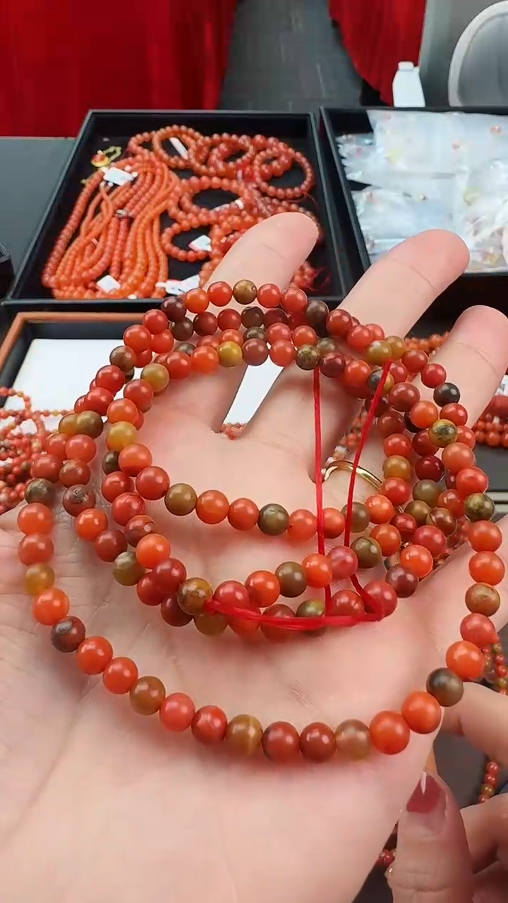 【闪购商品】南红玛瑙长串未镶嵌云南昭通巧家包浆手串 卡5+