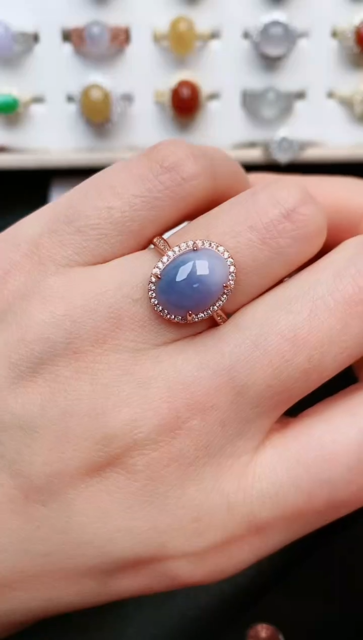 【闪购商品】翡翠戒指银S925镶嵌....