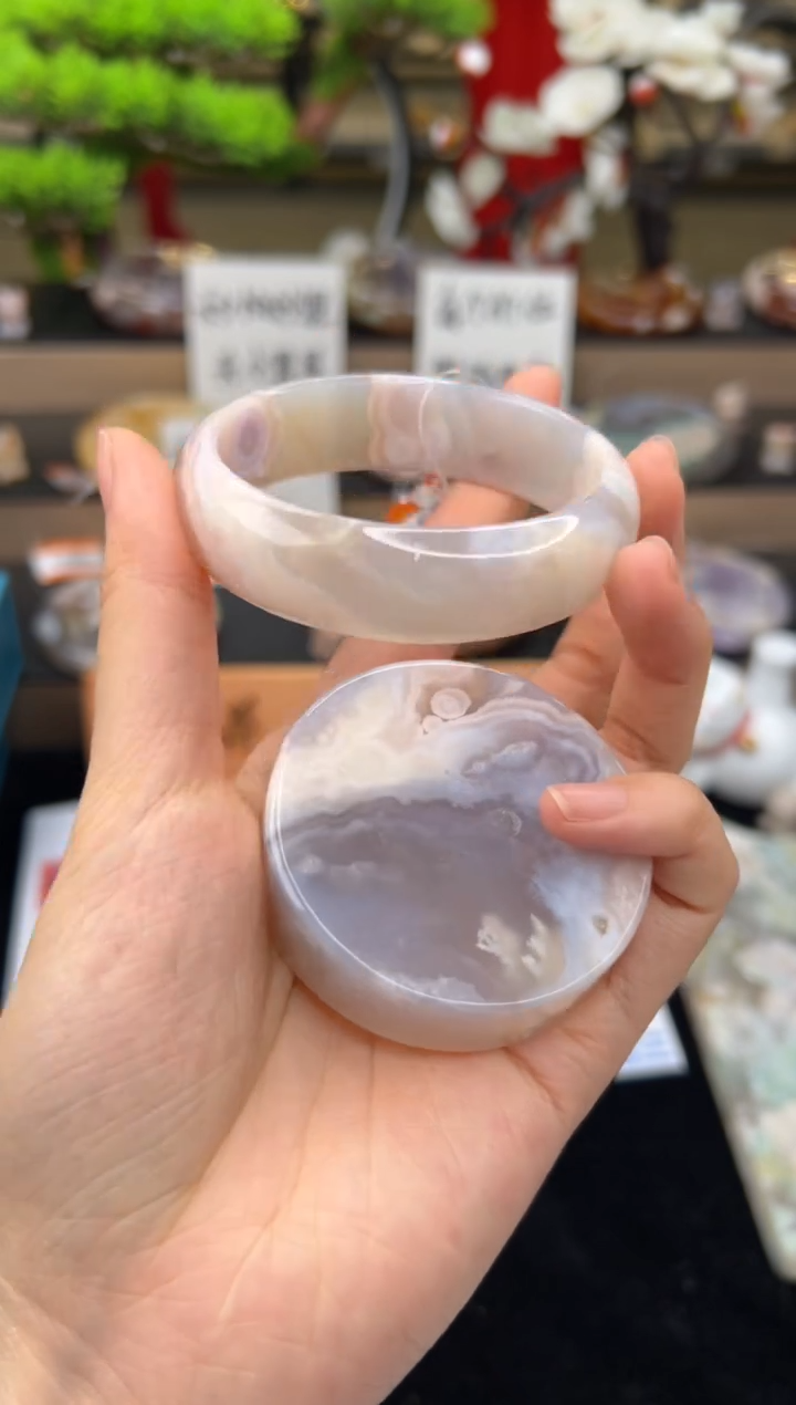 【闪购商品】石英质玉手镯未镶嵌54圈口（赠送镯心）11040