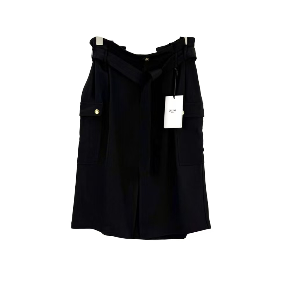 未使用 Celine/思琳 -100汤/P235704635/黑色半身裙 34