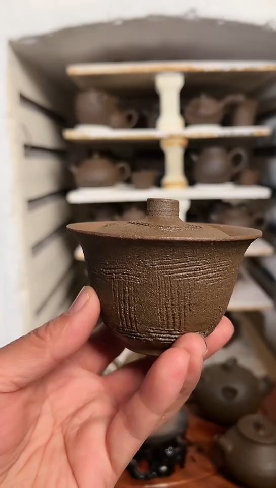 【闪购商品】冰碛岩陶制手工盖碗