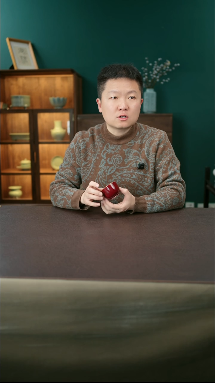 其他钧瓷纯红三秋杯11