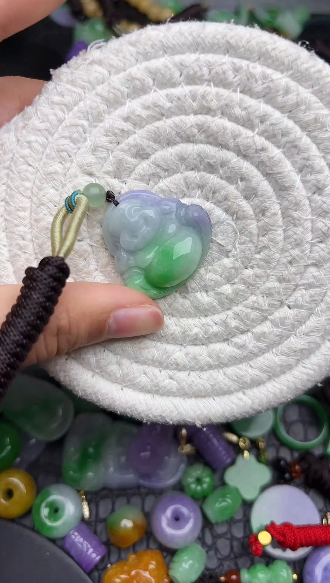 颈饰未镶嵌翡翠缅甸翡翠吊坠