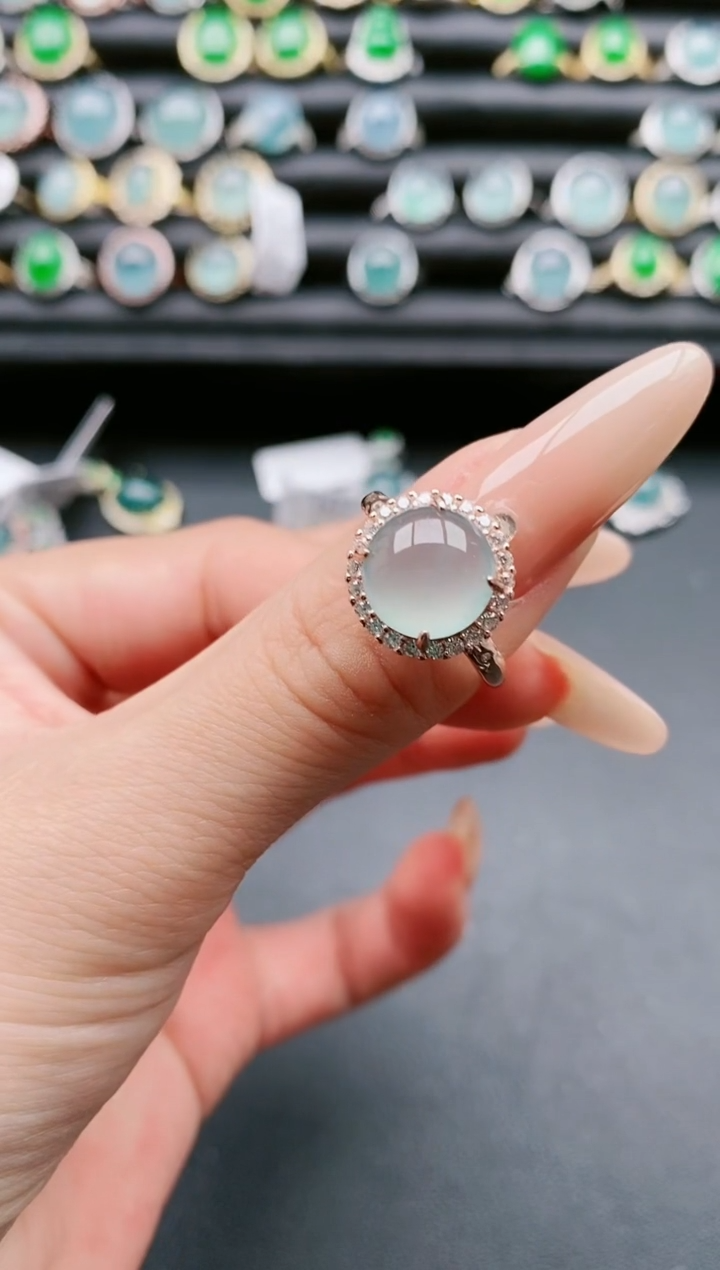 【闪购商品】翡翠戒指银S925镶嵌11111111