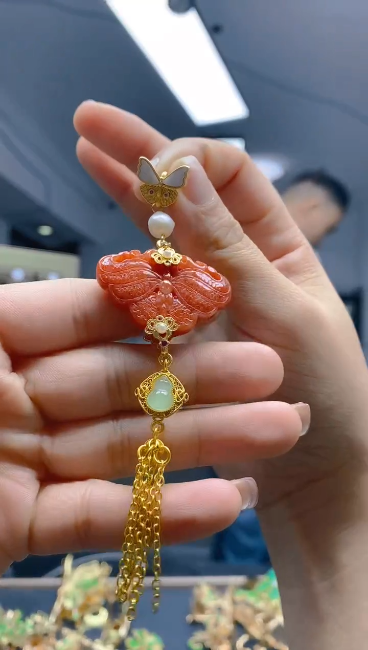 【闪购商品】翡翠耳饰合金0361翡翠压襟