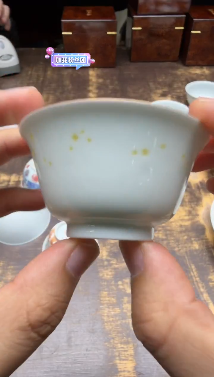 （预售）清本源薄胎内印星星甜白玲珑星星杯