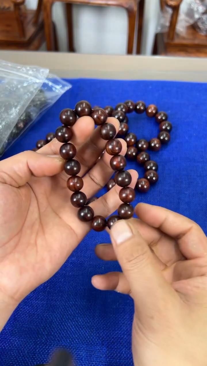 手串/手链黄花梨/降香黄檀1.2紫油梨水波纹手串
