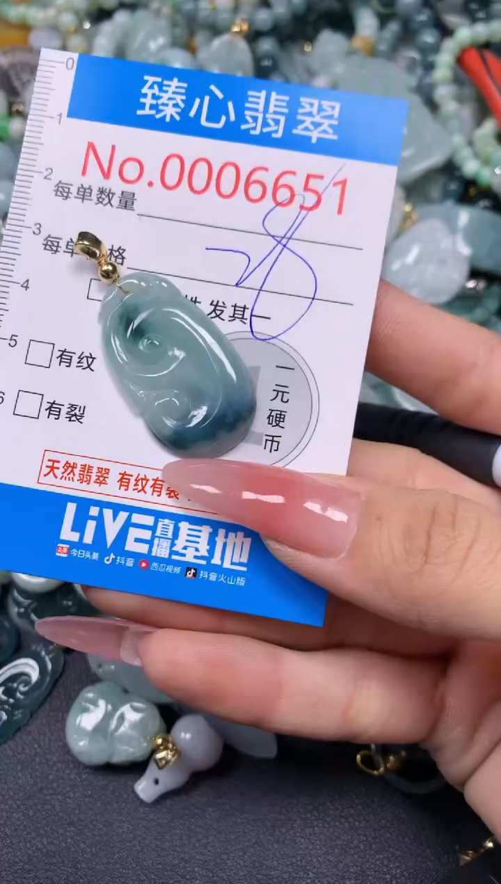 【闪购商品】翡翠颈饰未镶嵌含绳0006651