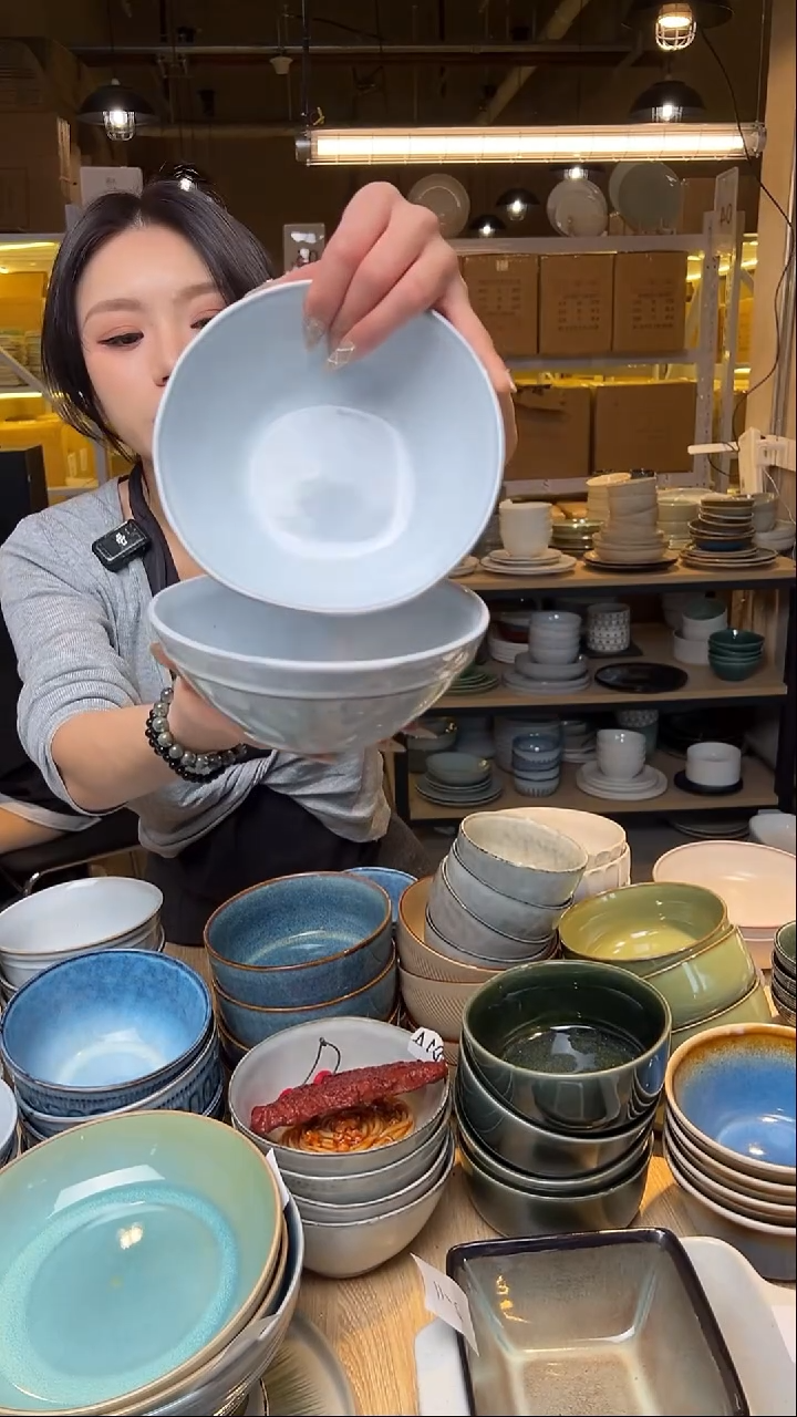 瓷157外贸尾货窑变釉下彩默外微瑕