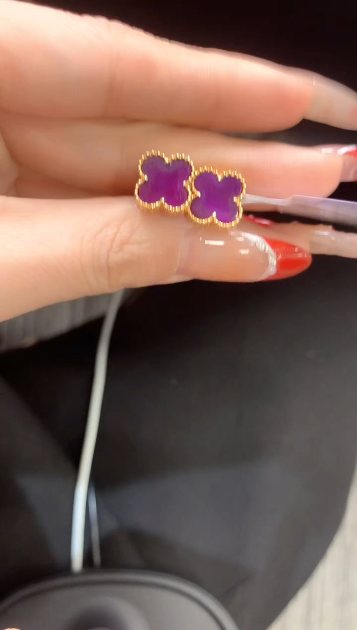 【闪购商品】苏纪石（舒俱来）.18K金镶嵌舒俱来耳饰