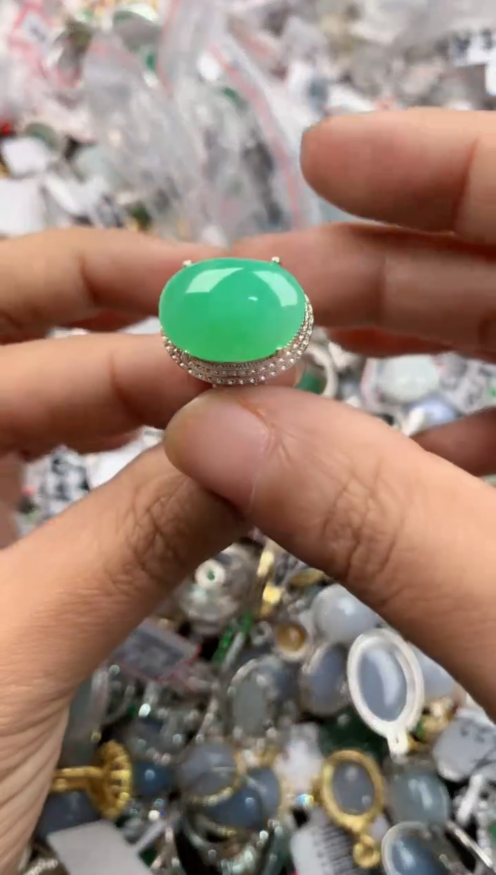 未镶嵌戒指翡翠9999----2