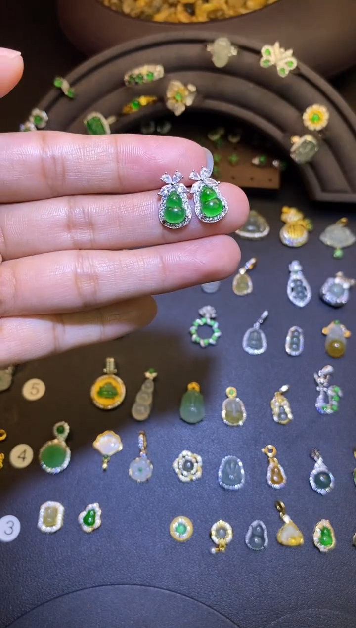 吊坠(不含链)银S925镶嵌翡翠1