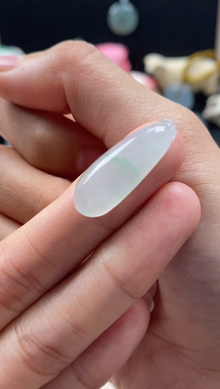 【闪购商品】翡翠颈饰未镶嵌翡翠白冰福瓜