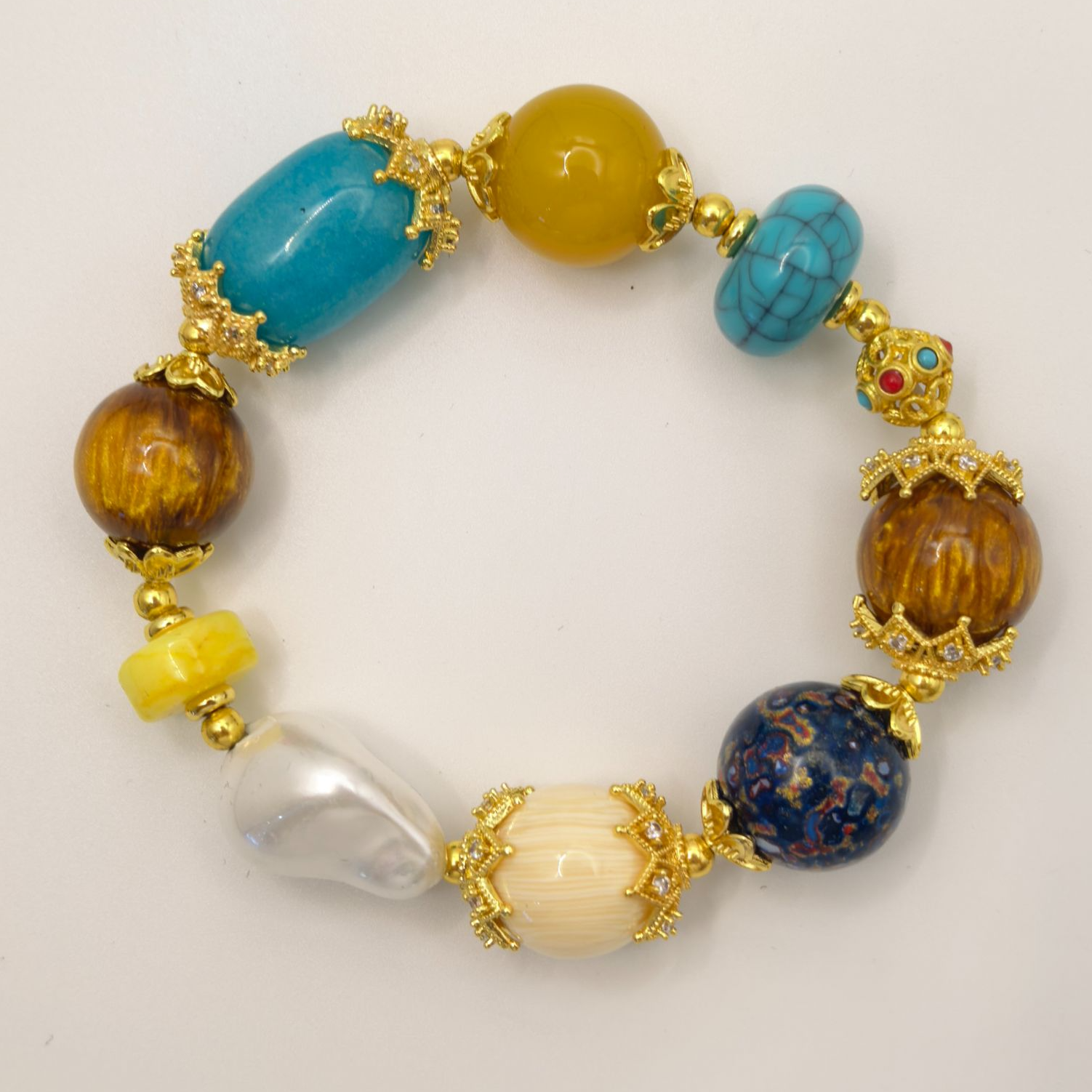 （库存处理）-藏收级DY设计款多宝珠珠手串S1028-多样性发-合 金