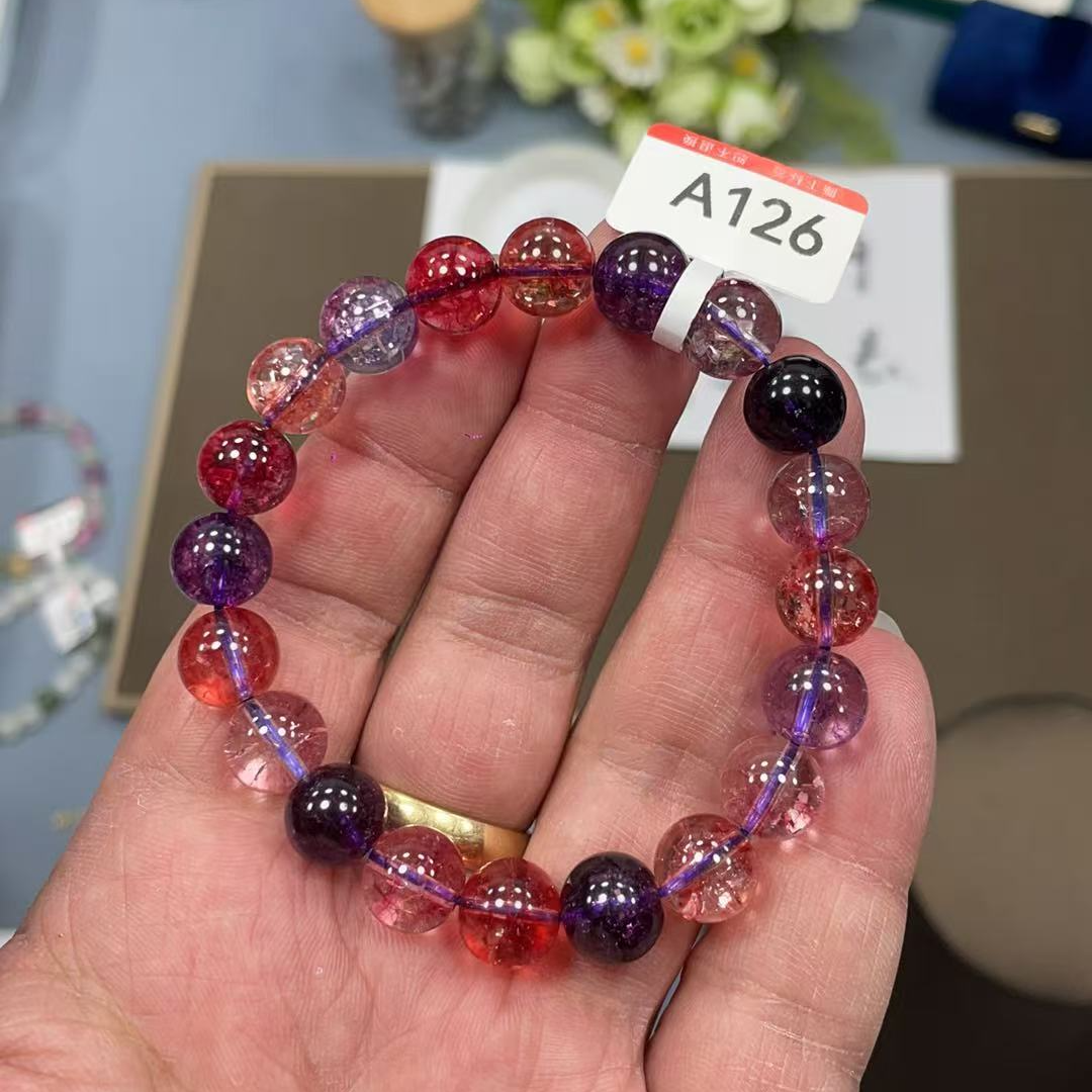 A126水晶大卡单圈手串