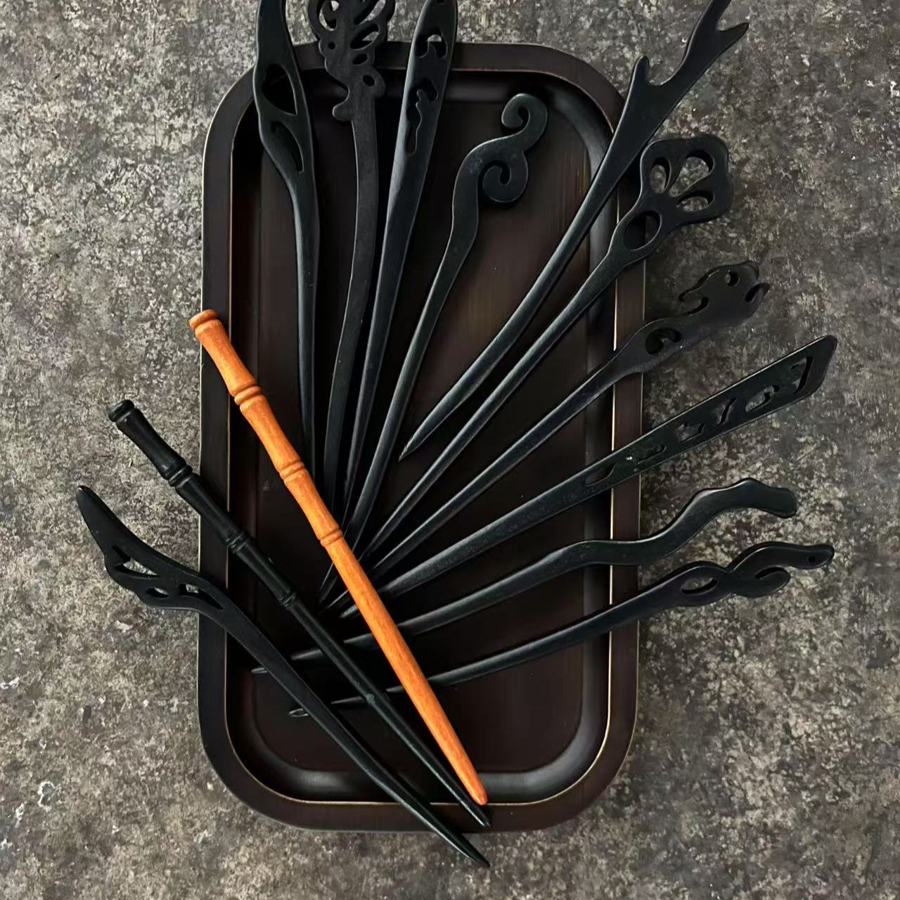 简约百搭木质发簪日常古典中国风