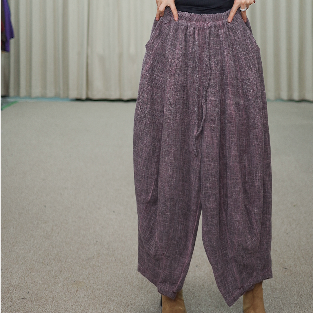 花璟与麻原创设计款复古南瓜裤（裤长84臀围不限腰围68-114）