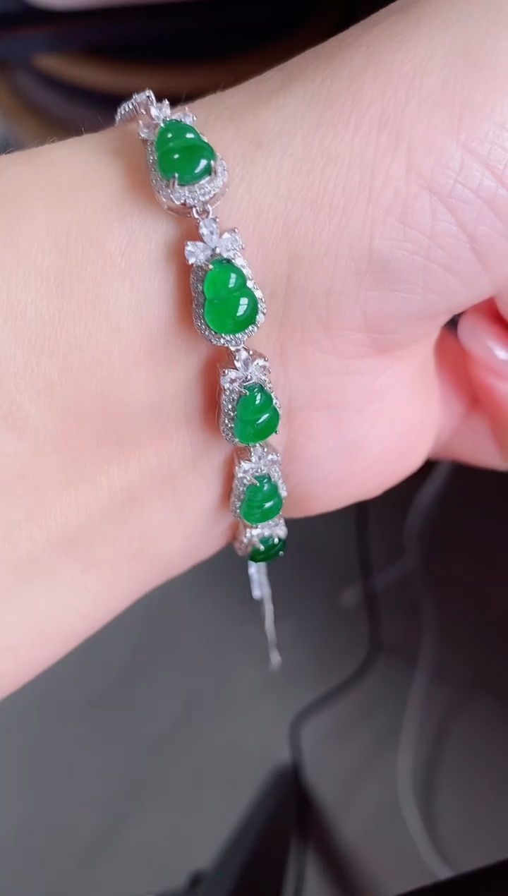 银S925镶嵌戒指翡翠1