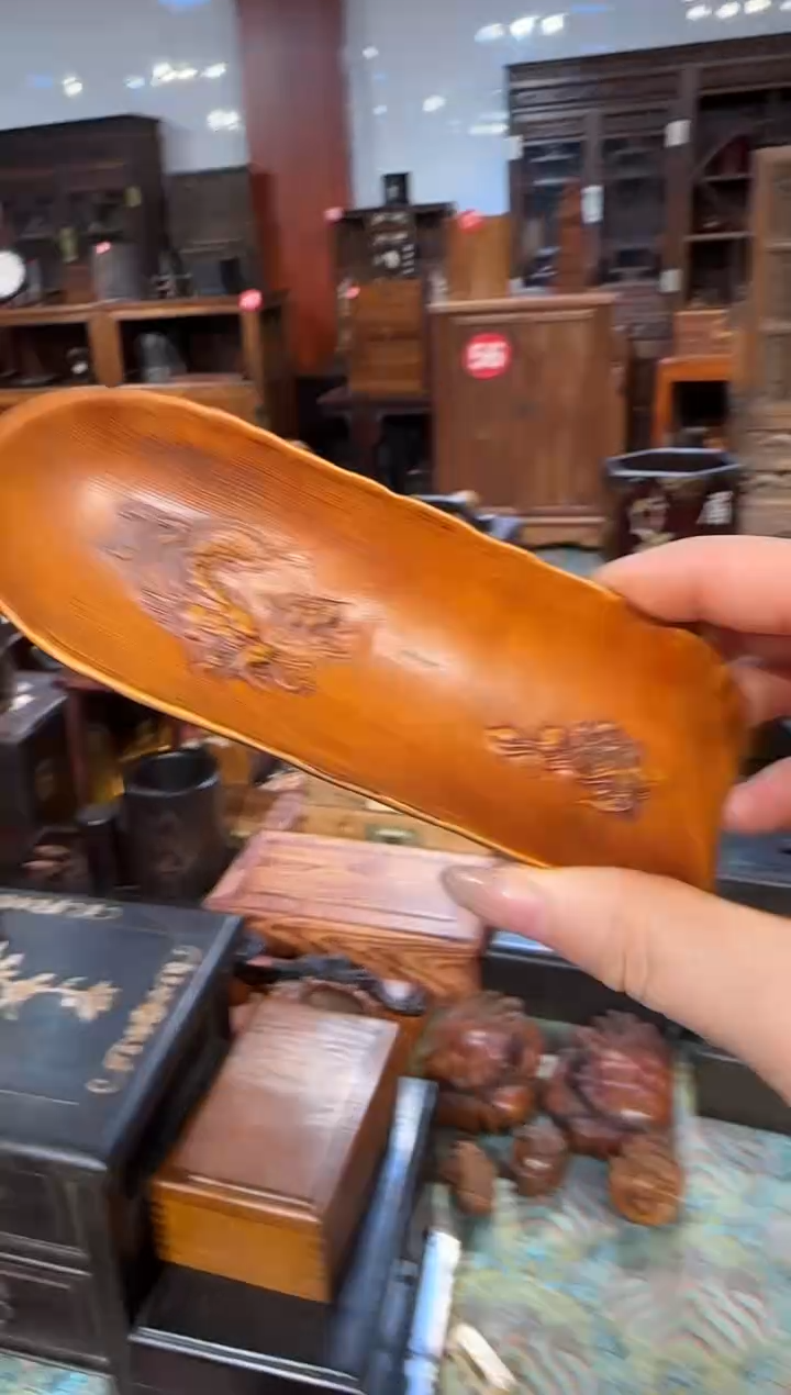 【闪购商品】木木艺黄杨木龙茶则128.8888