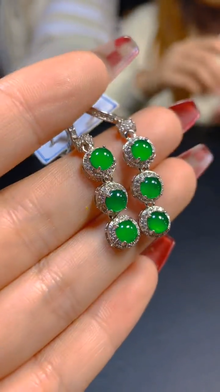 【闪购商品】翡翠耳饰未镶嵌0447817947多样性发一