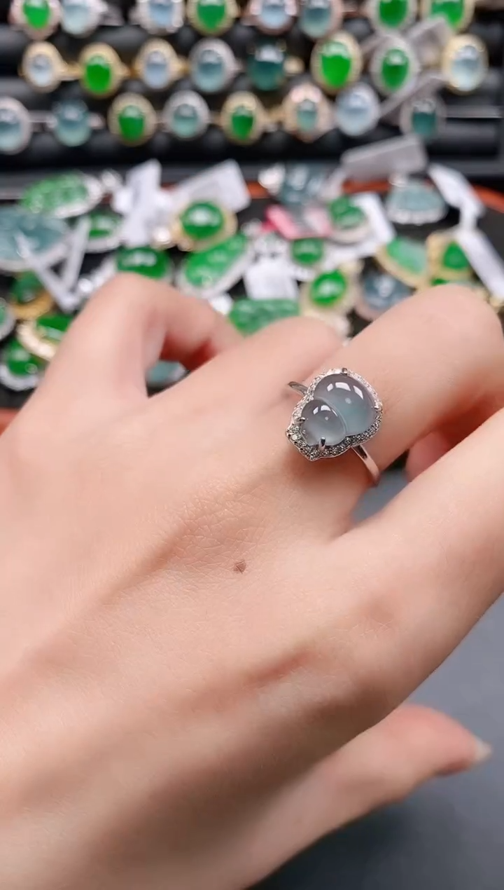 银S925镶嵌戒指翡翠11111