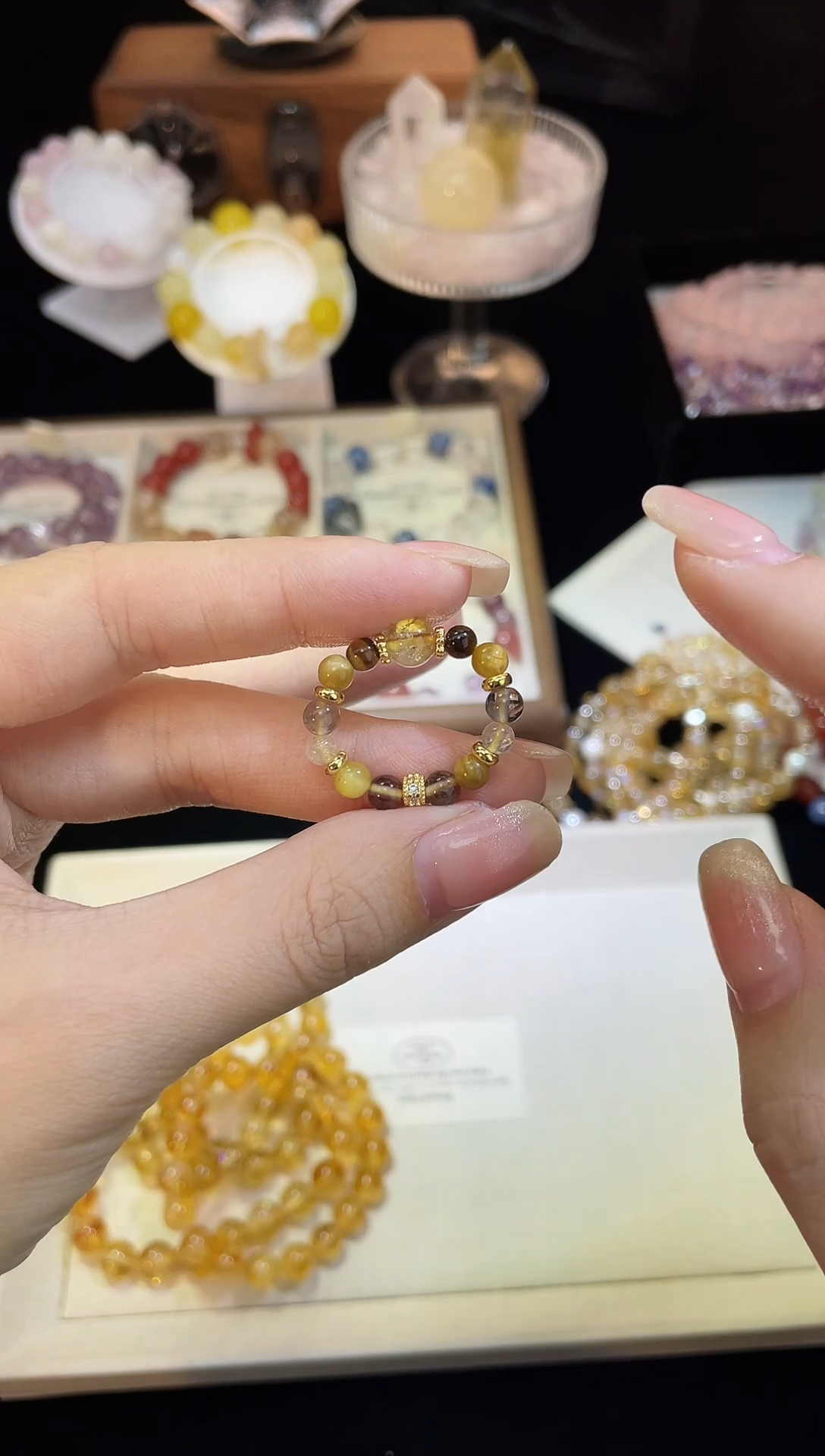 未镶嵌手串水晶金霸戒指